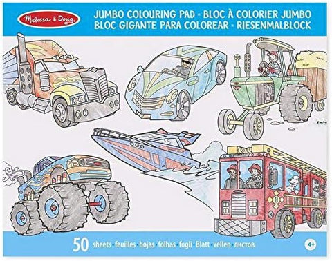 Jumbo Coloring Pad - Vehicles