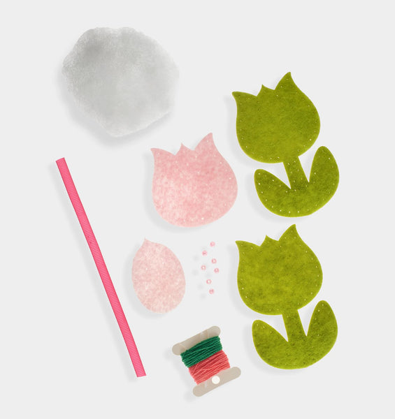 Tulip Flower DIY Felt Ornament Kit