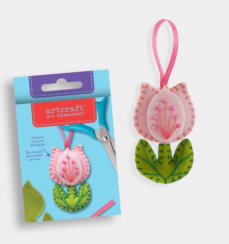 Tulip Flower DIY Felt Ornament Kit