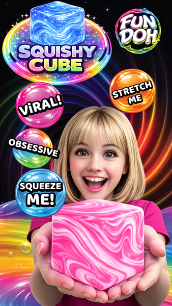 Fun Doh Swirl Squishy Cubes - Assorted