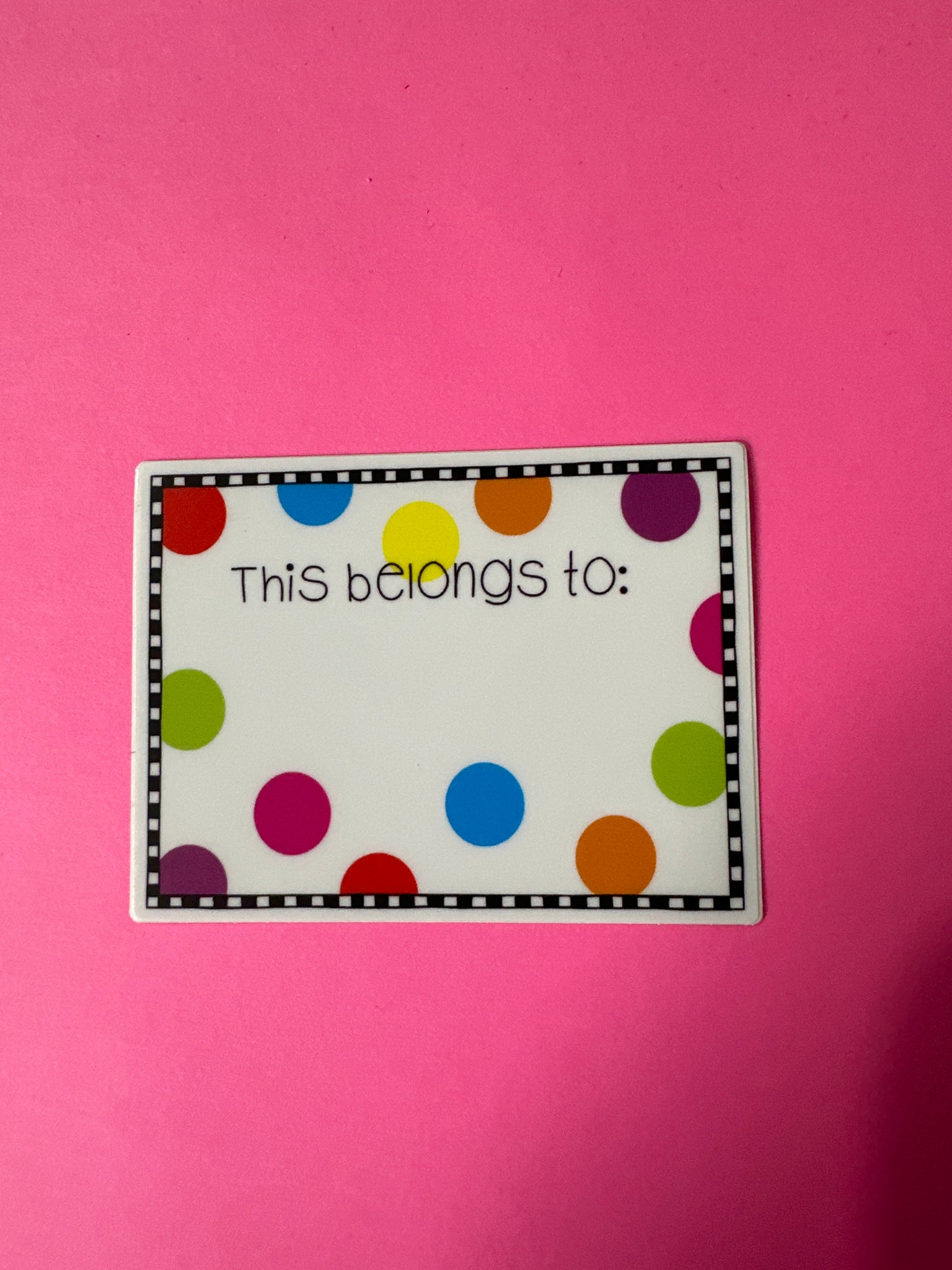 Belongs To Dots Sticker