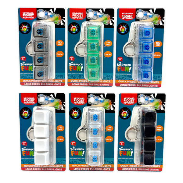 So Much Fun! Keyboard Fidget LED Keychain Toy