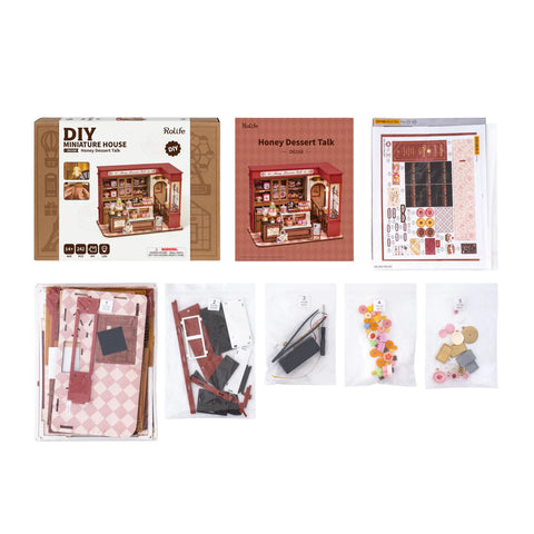 DIY Miniature House Kit: Honey Dessert Talk