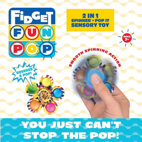 Fidget Fun Pop Spinner Sensory Toy - Assorted