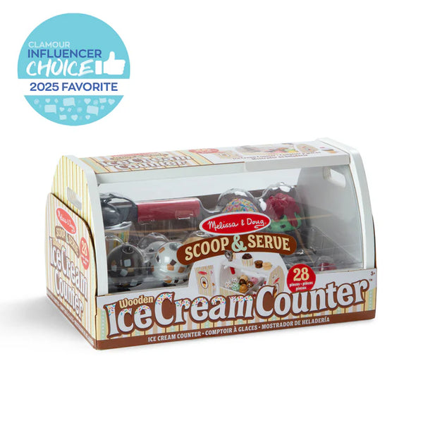 Melissa & Doug Scoop & Serve Wooden Ice Cream Counter