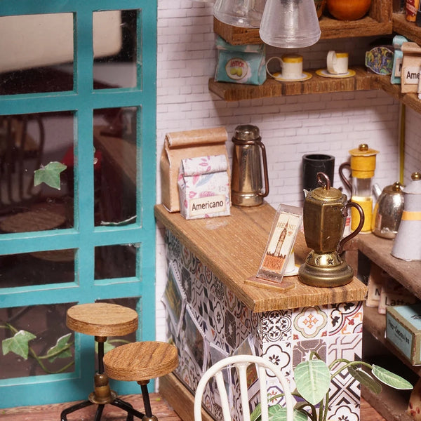 DIY Miniature House Kit: Simon's Coffee