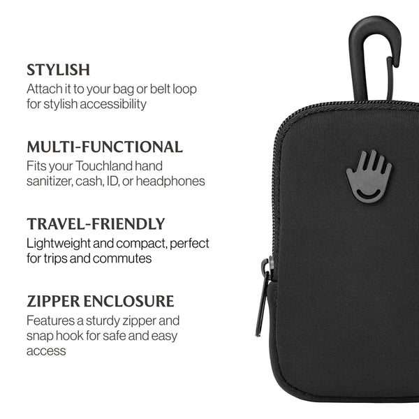 Black Touchette Clip On Pouch