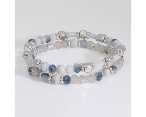 Burnished Silver & Howlite Bracelet