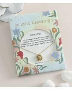 Gold Sunflower Bright Blessings Necklace - Cheerful