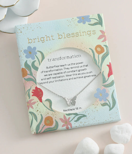 Silver Butterfly Bright Blessings Necklace - Transformation