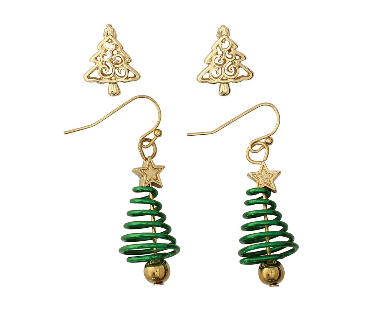 Duo Holiday Tree Earrings