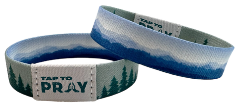 Blue Mountains & Green Forests Tap to Pray Wristband