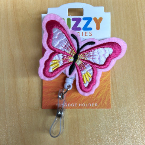 Butterfly Fuzzy Buddy Badge Reel
