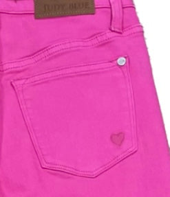 Hot Pink High Waist Garment Dyed 90s Straight Leg Jean