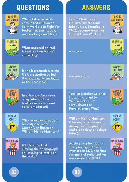 Brain Quest America Smart Cards Revised 4th Edition
