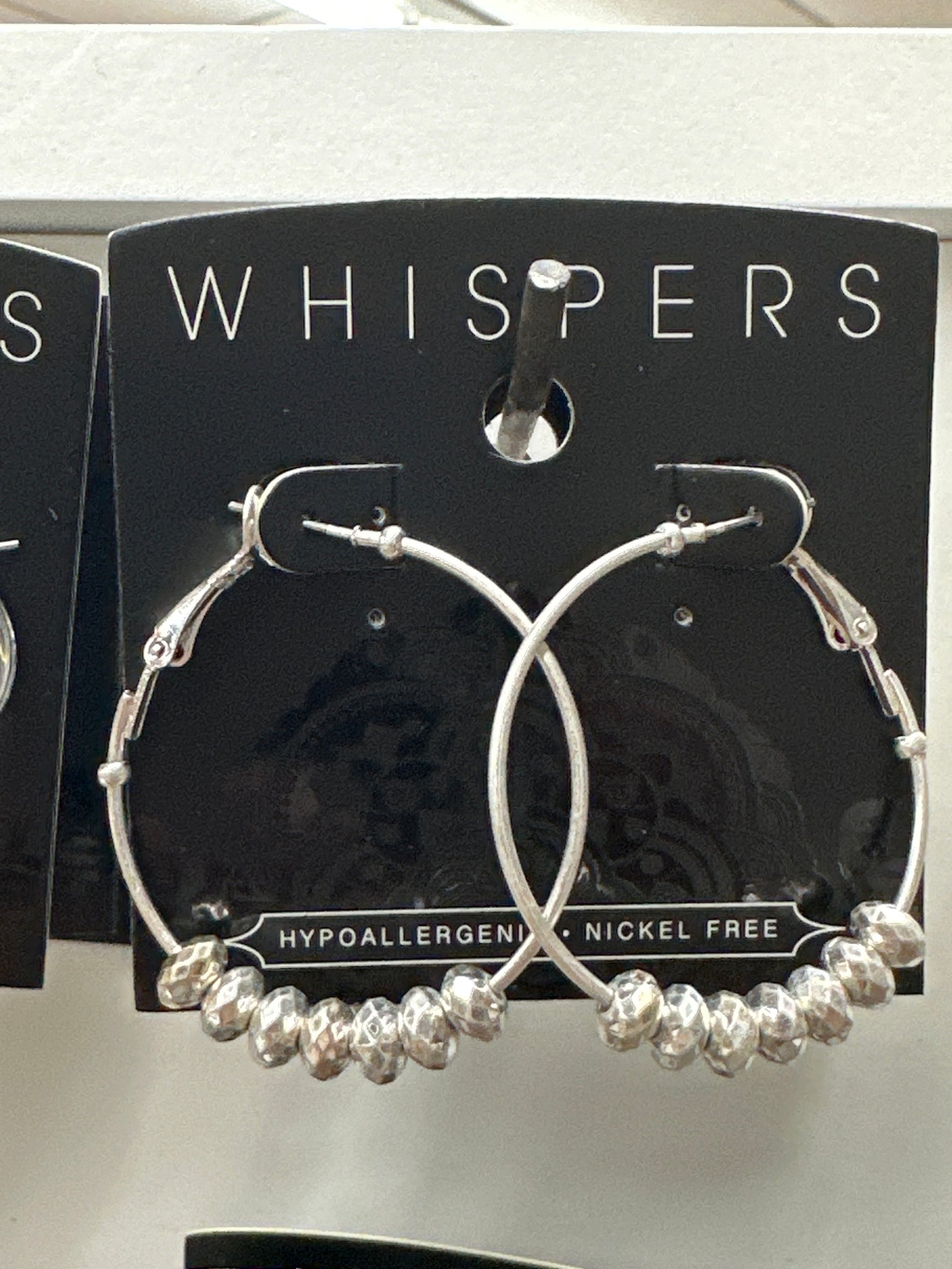 Whispers Hoop w/Beads