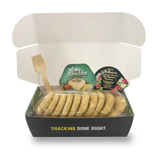 Snackable White Wine & Basil Cracker Kit