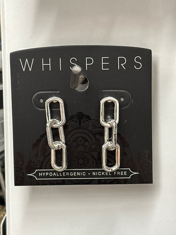 Whispers Silver Links Earrings