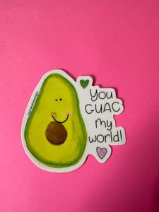 Guac My World Sticker