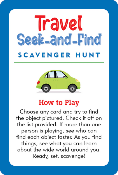 Travel Seek-and-Find Scavenger Hunt Cards