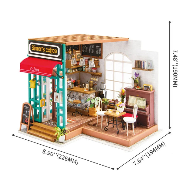 DIY Miniature House Kit: Simon's Coffee
