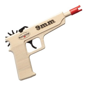 Wooden 9MM Pistol Rubber Band Gun