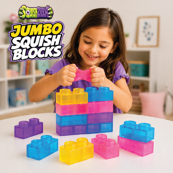 Fun Doh JUMBO Squish Blocks Building Sensory Toy - 40 piece