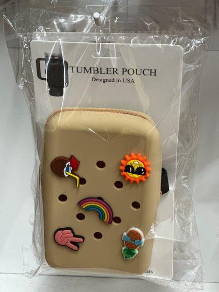 Silicone Tumbler Pouch w/Charms