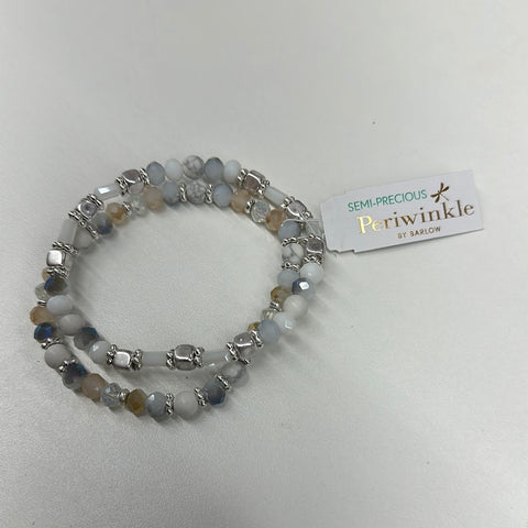 Burnished Silver & Howlite Bracelet