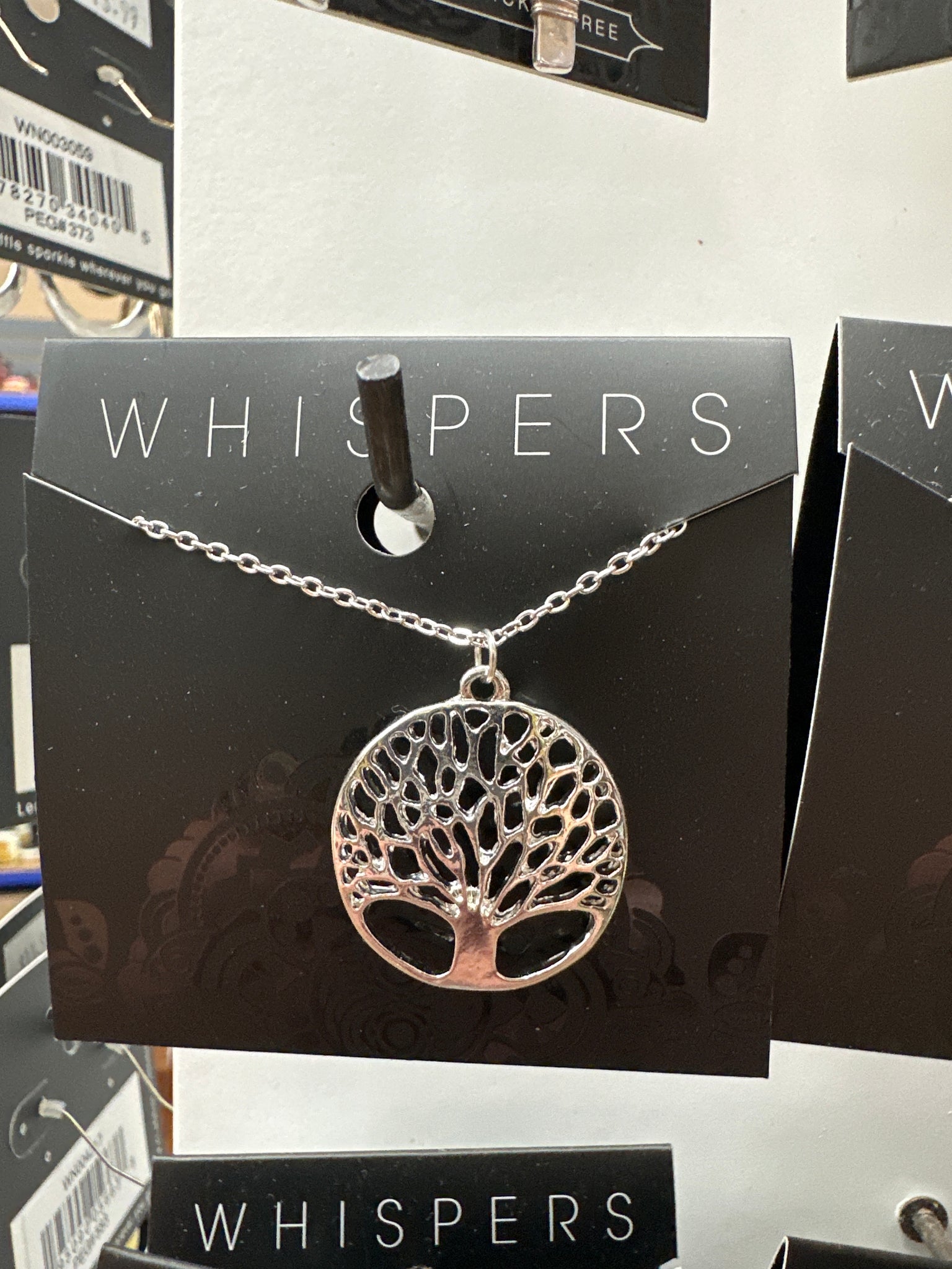 Whispers Silver Family Tree Necklace