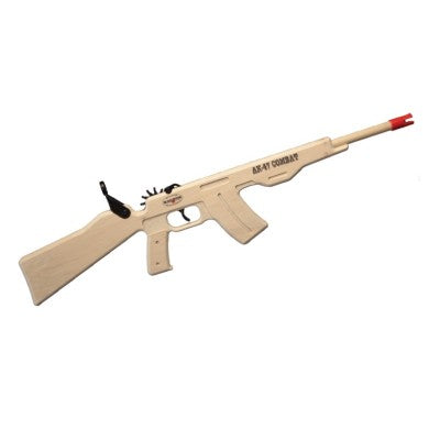 Wooden AK-47 Combat Rubber Band Gun