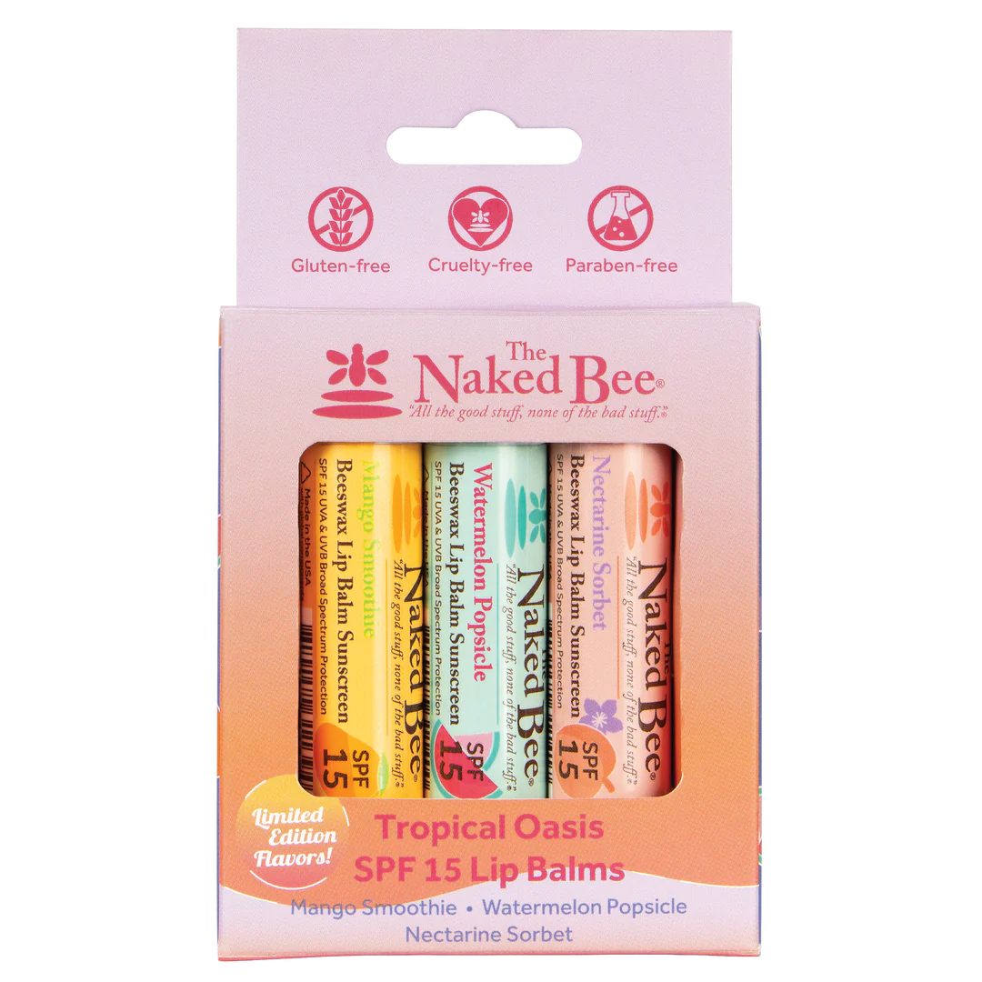 Tropical Oasis SPF 15 Lip Balm Trio