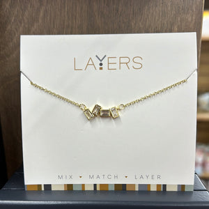 Gold Crystal Cluster Necklace