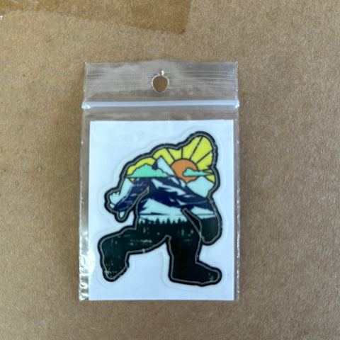 Bigfoot Mountain Scene Sticker