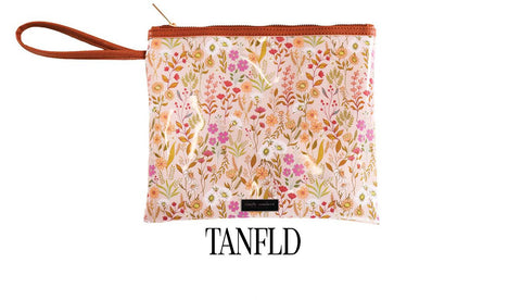 Tan Floral Emergency Essentials Bag