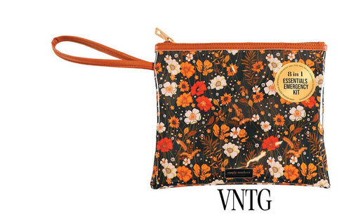 Vintage Floral Emergency Essentials Bag