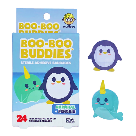 Narwhal & Penguin Boo Boo Bandages