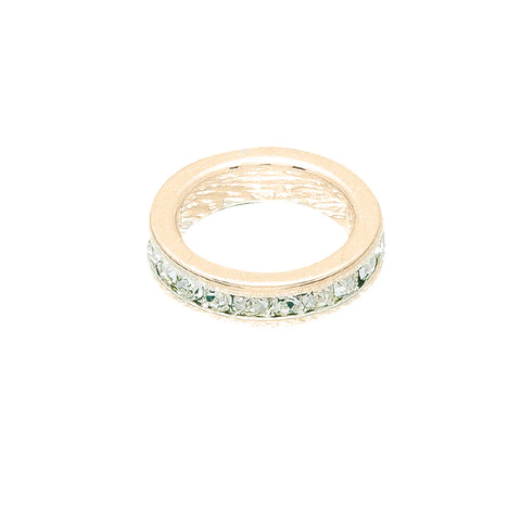 April Circle Birthstone Charm - Yellow Gold