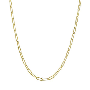 Paperclip Chain Yellow Gold 20"