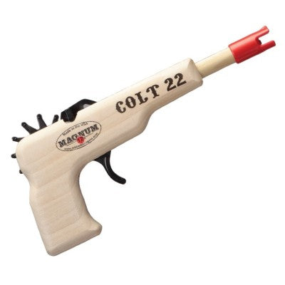 Wooden Colt 22 Pistol Rubber Band Gun