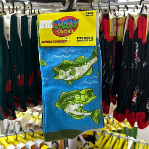 Bass Fishing Men's Crew Socks