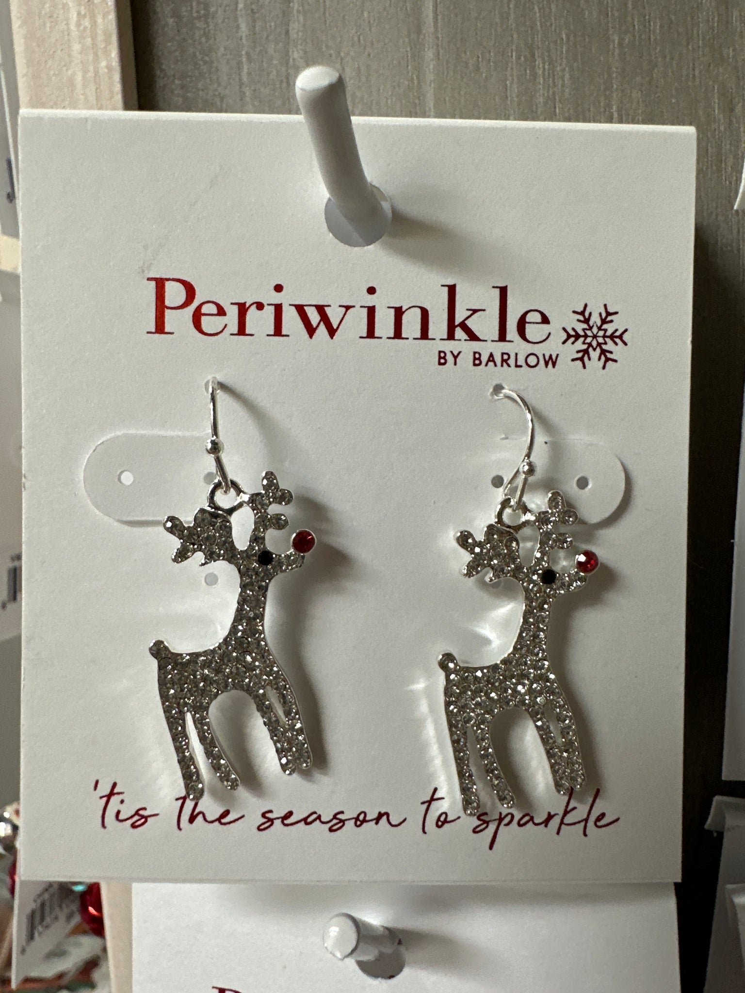 Sparkling Crystal Rudolph Earrings