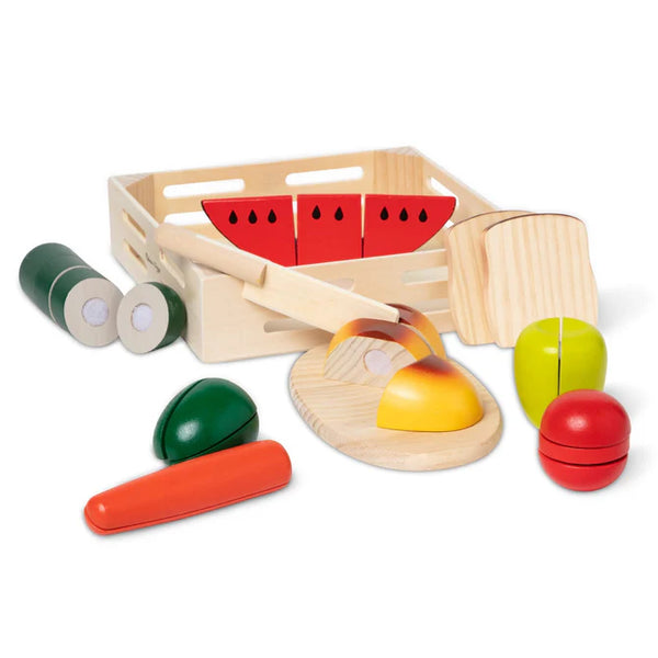 Melissa & Doug Wooden Cutting Food Play Set