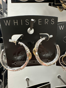 Whispers Link Hoop Earrings