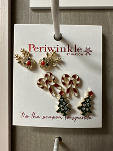 Rudolph Tree Candy Cane Earrings