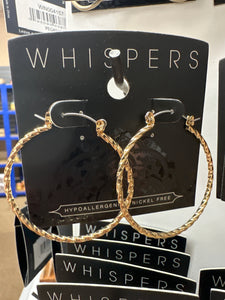 Whispers Twisted Hoop Earrings