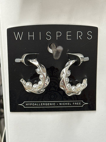 Whispers Ripple Pearl Earrings