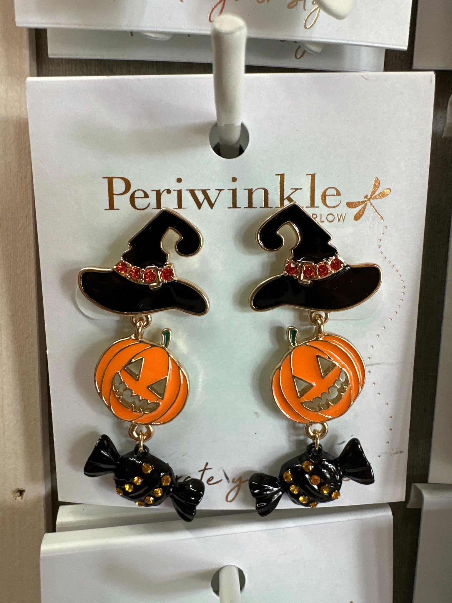 Witch Hat+Pumpkin+Candy Earrings