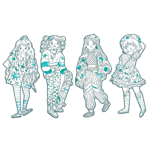 Angele & Friends Fashion Coloring Sheets