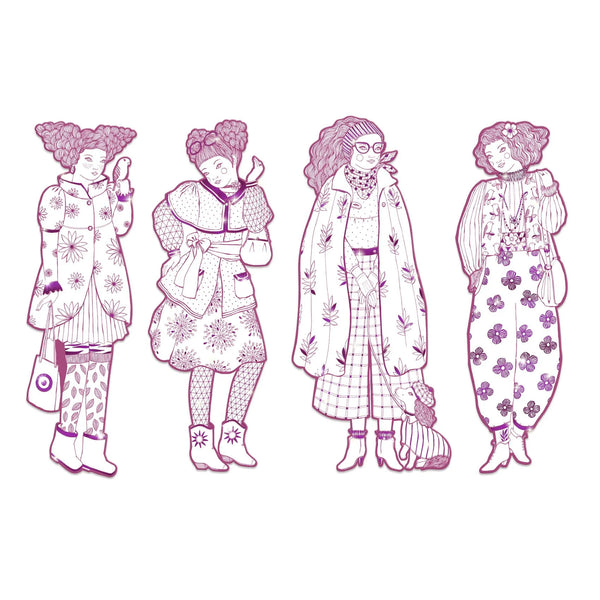 Rosemary & Friends Fashion Coloring Sheets